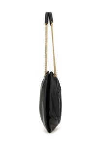 Saint Laurent women’s YSL Bo Jamie Pochon 7agneau black quilted leather handbag with gold-tone chain strap
