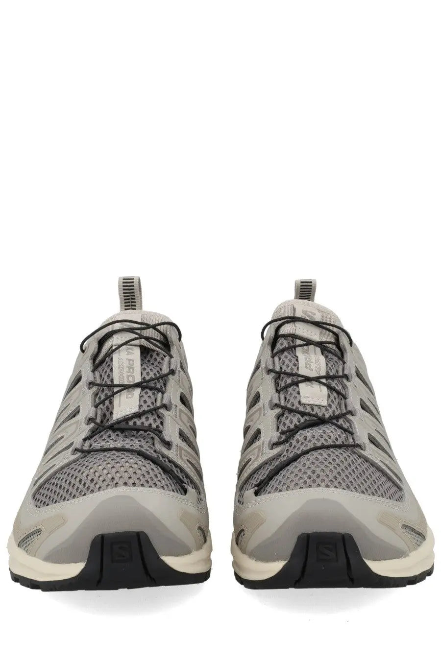 Salomon unisex sneaker XA Pro 3D Amphib gray trail running shoes with black laces and breathable mesh upper