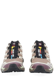 Salomon unisex sneaker XT brown trail running shoes in beige black and maroon with colorful laces for off-road use