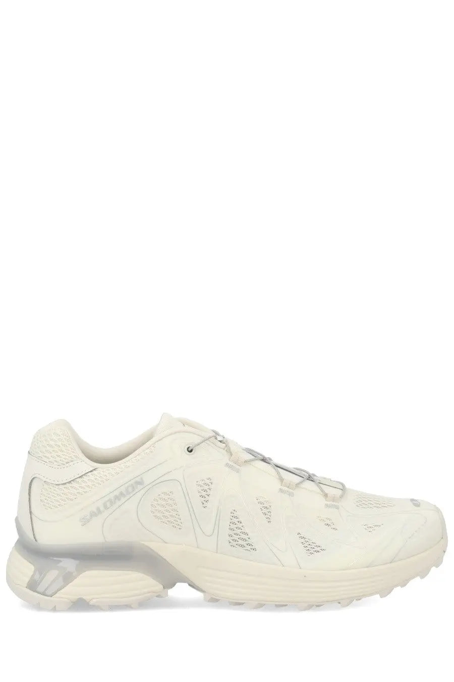 Salomon unisex sneaker xt whisper void white trail running shoe with white mesh upper and translucent midsole