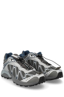 Salomon unisex xt whisper sneaker silver gray and white trail running shoes with black laces and mesh upper