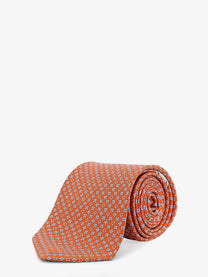 Ferragamo Men's Salvia Silk Tie Orange
