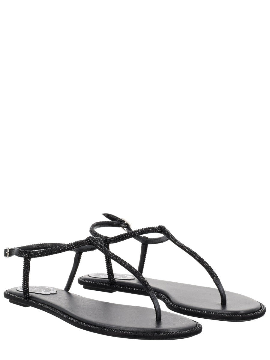 Rene Caovilla Women's Sandal Diana Black