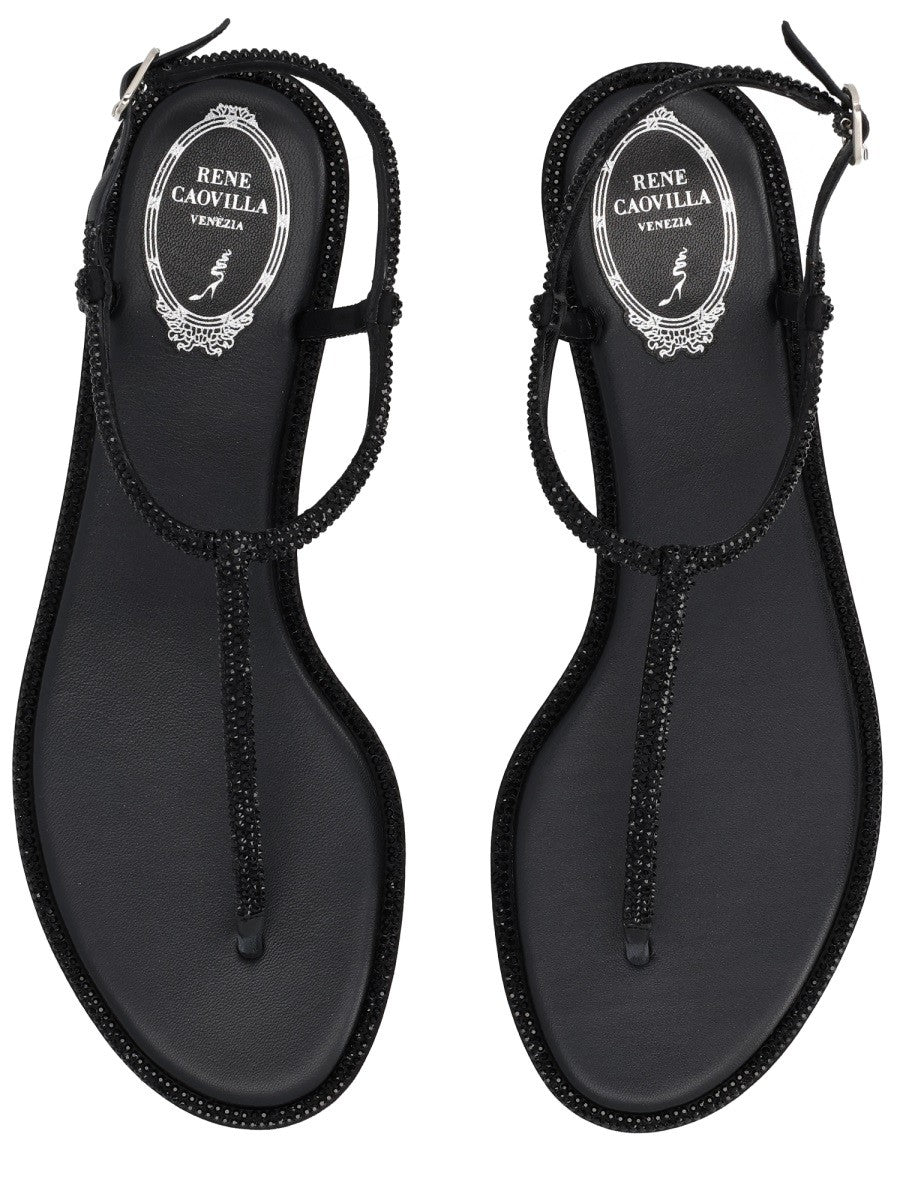 Rene Caovilla Women's Sandal Diana Black