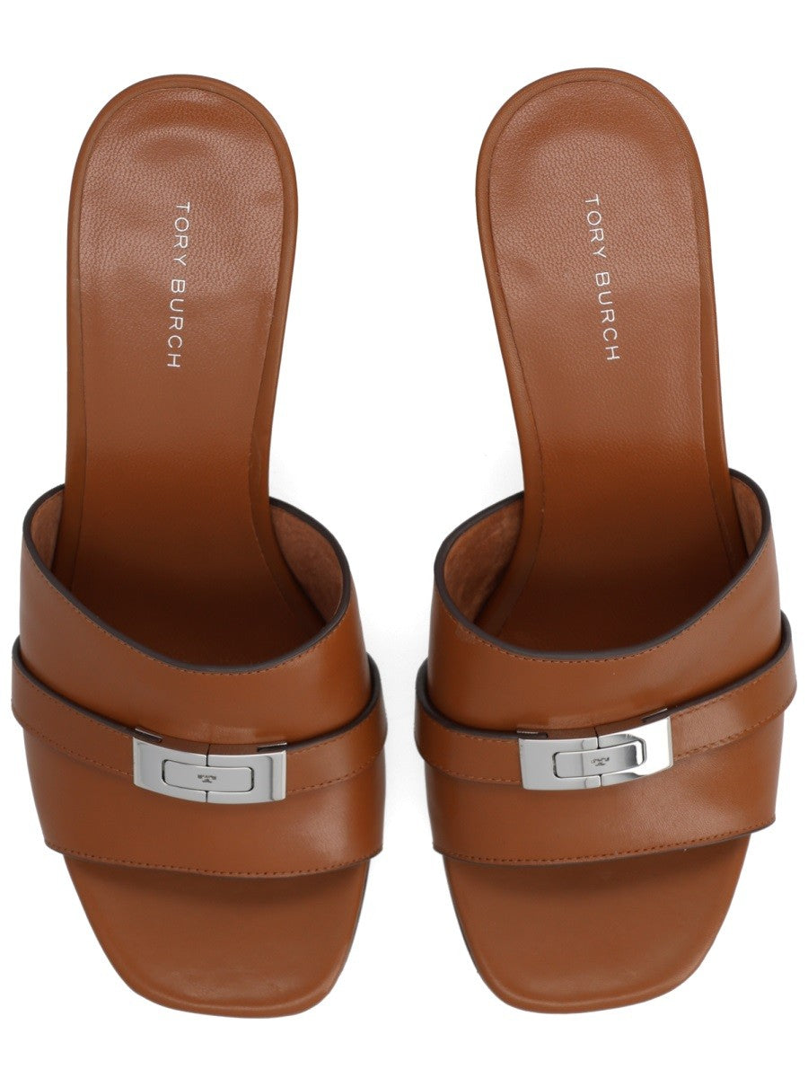 Tory Burch Women's Sandal Mule Leelee Brown