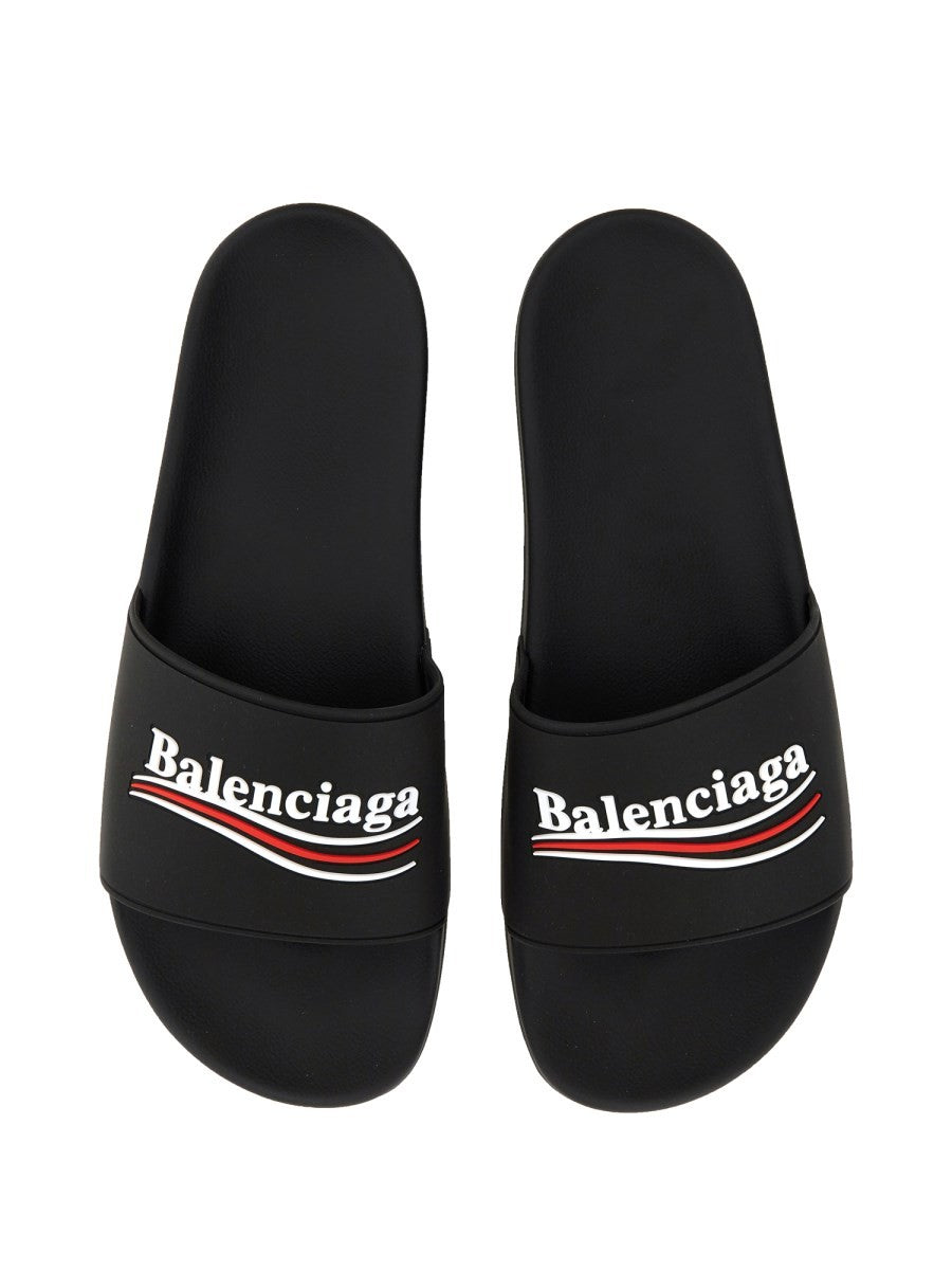 Balenciaga Men's Sandal Pool Slide Black