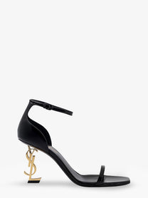 Saint Laurent Women's Opyum Patent Leather Sandals Black