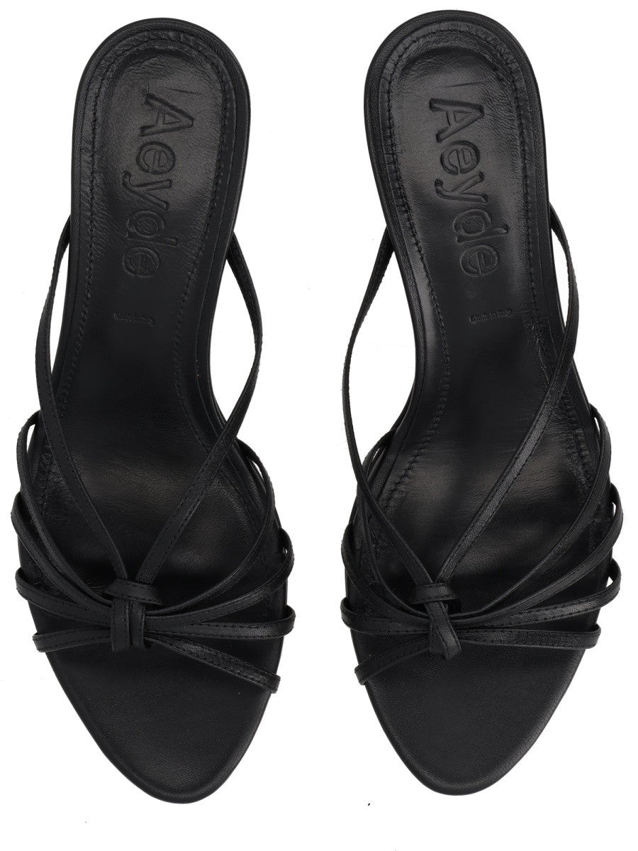 Aeyde Women's Sandalo Abby Con Tacco Black