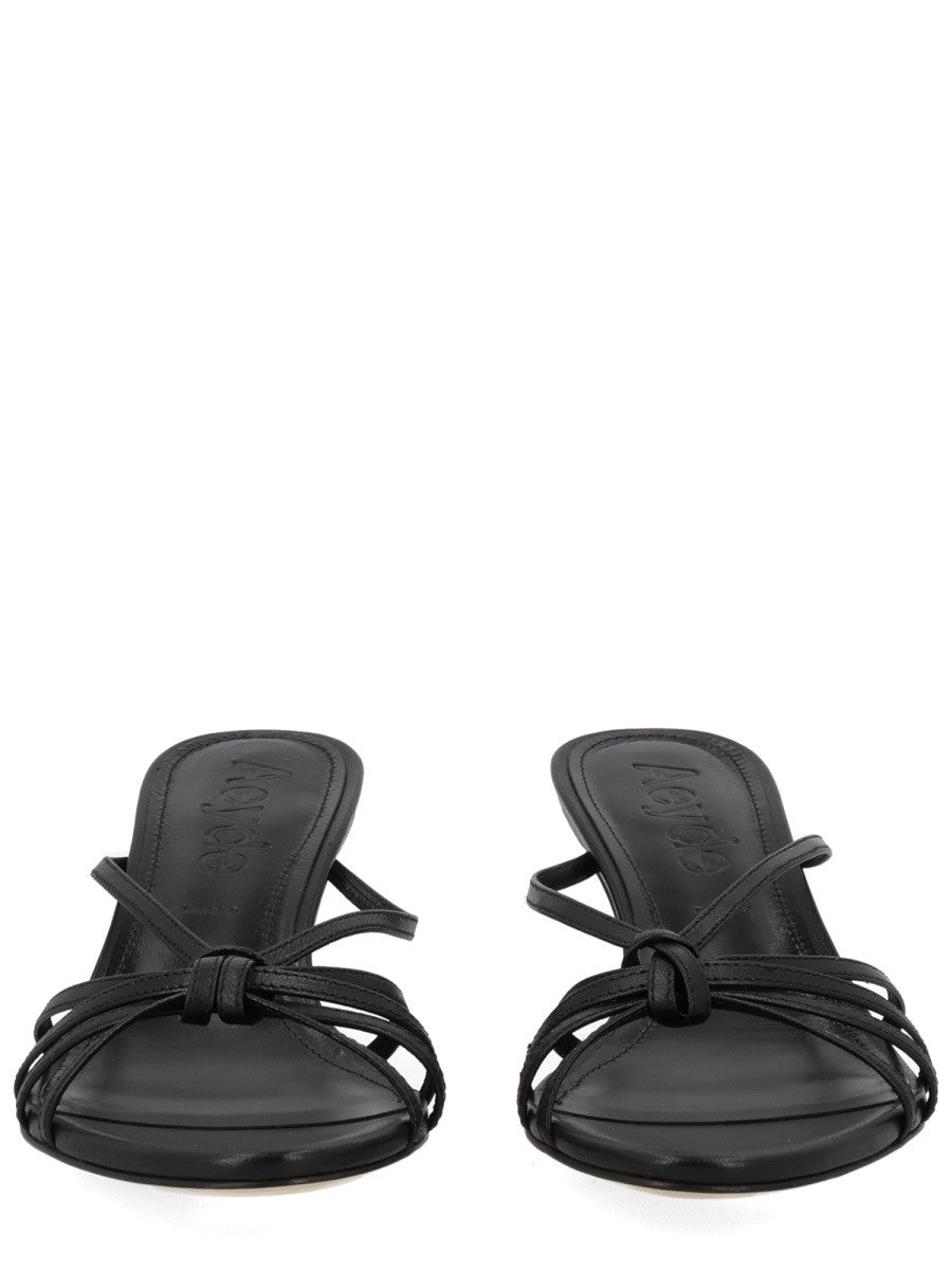 Aeyde Women's Sandalo Abby Con Tacco Black