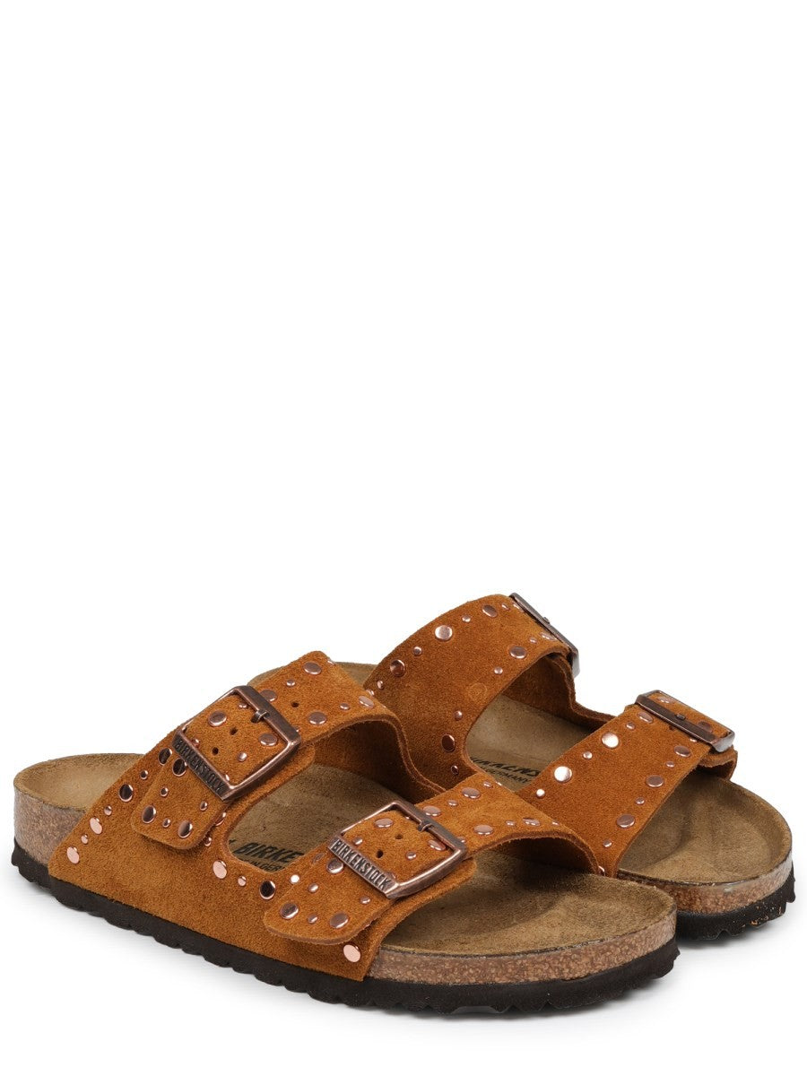 Birkenstock Unisex Sandalo Arizona Rivet Brown