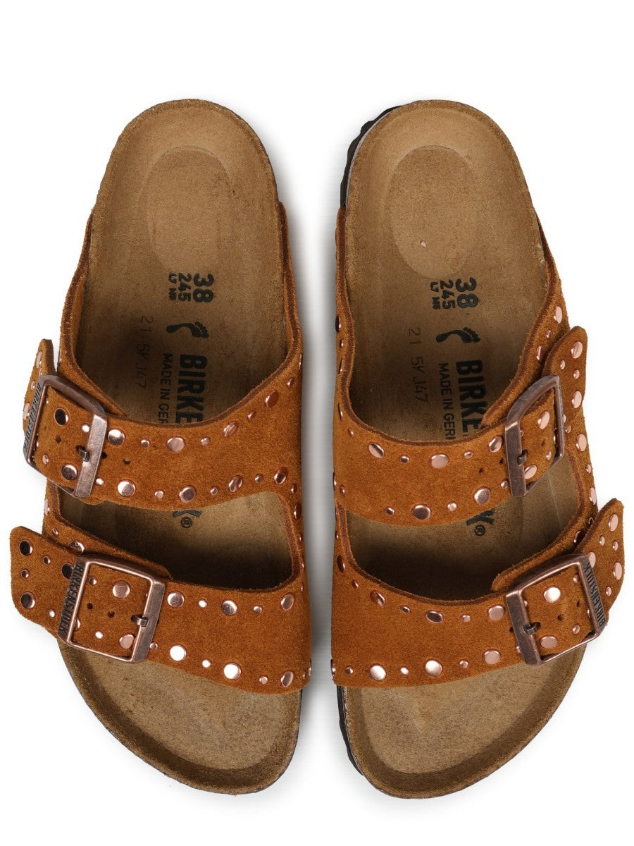 Birkenstock Unisex Sandalo Arizona Rivet Brown