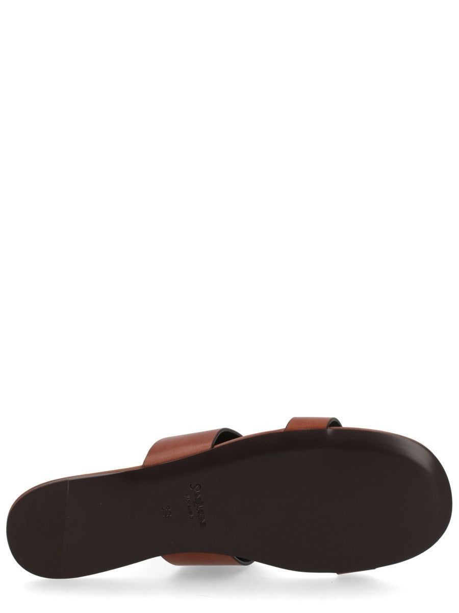 Saint Laurent Women's Sandalo Babylone Brown