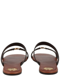 Saint Laurent Women's Sandalo Babylone Brown