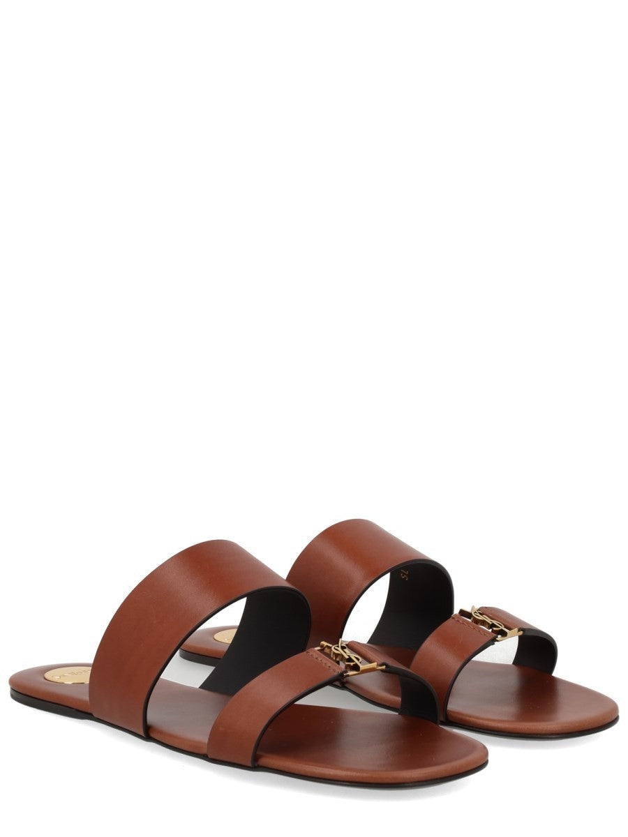 Saint Laurent Women's Sandalo Babylone Brown