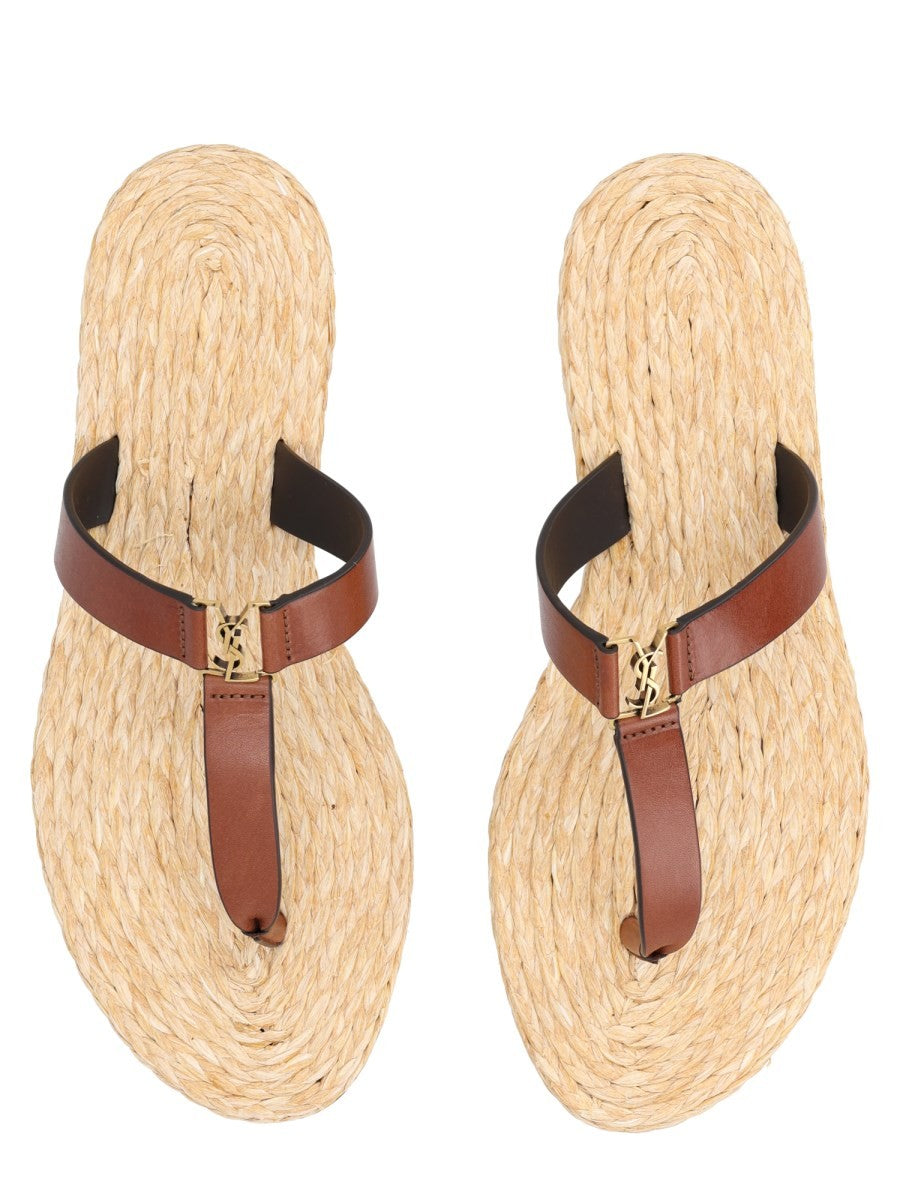 Saint Laurent Women's Sandalo Babylone Brown
