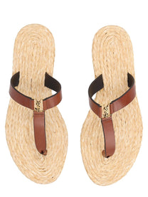 Saint Laurent Women's Sandalo Babylone Brown