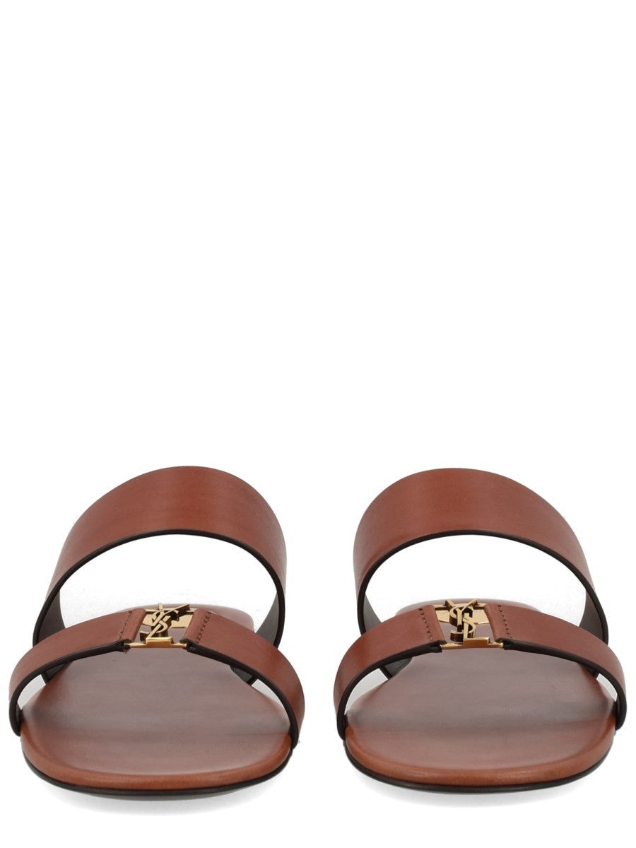 Saint Laurent Women's Sandalo Babylone Brown