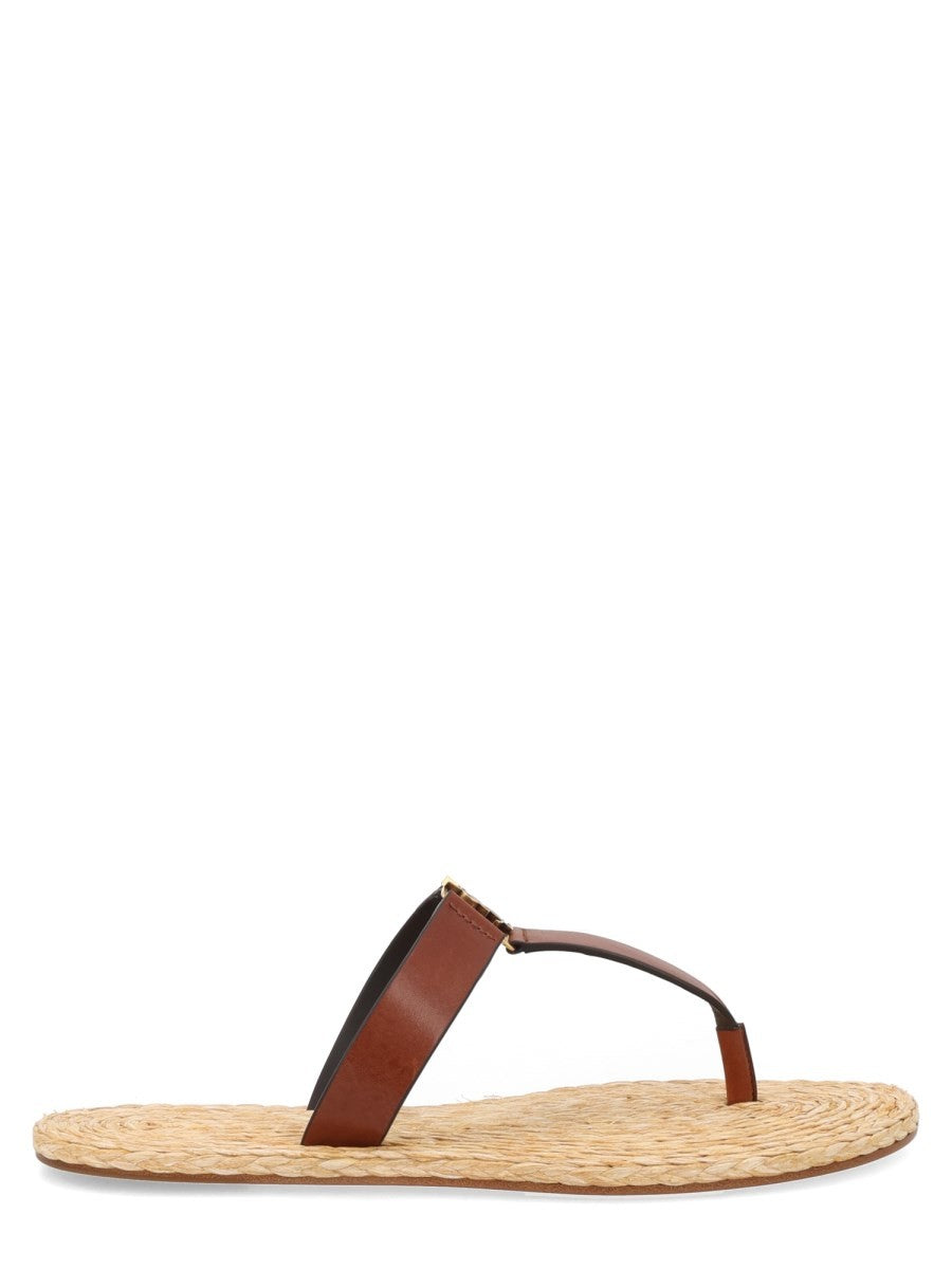Saint Laurent Women's Sandalo Babylone Brown