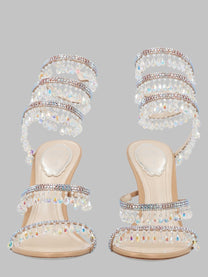 Rene Caovilla Women's Sandalo Chandelier Con Tacco Beige