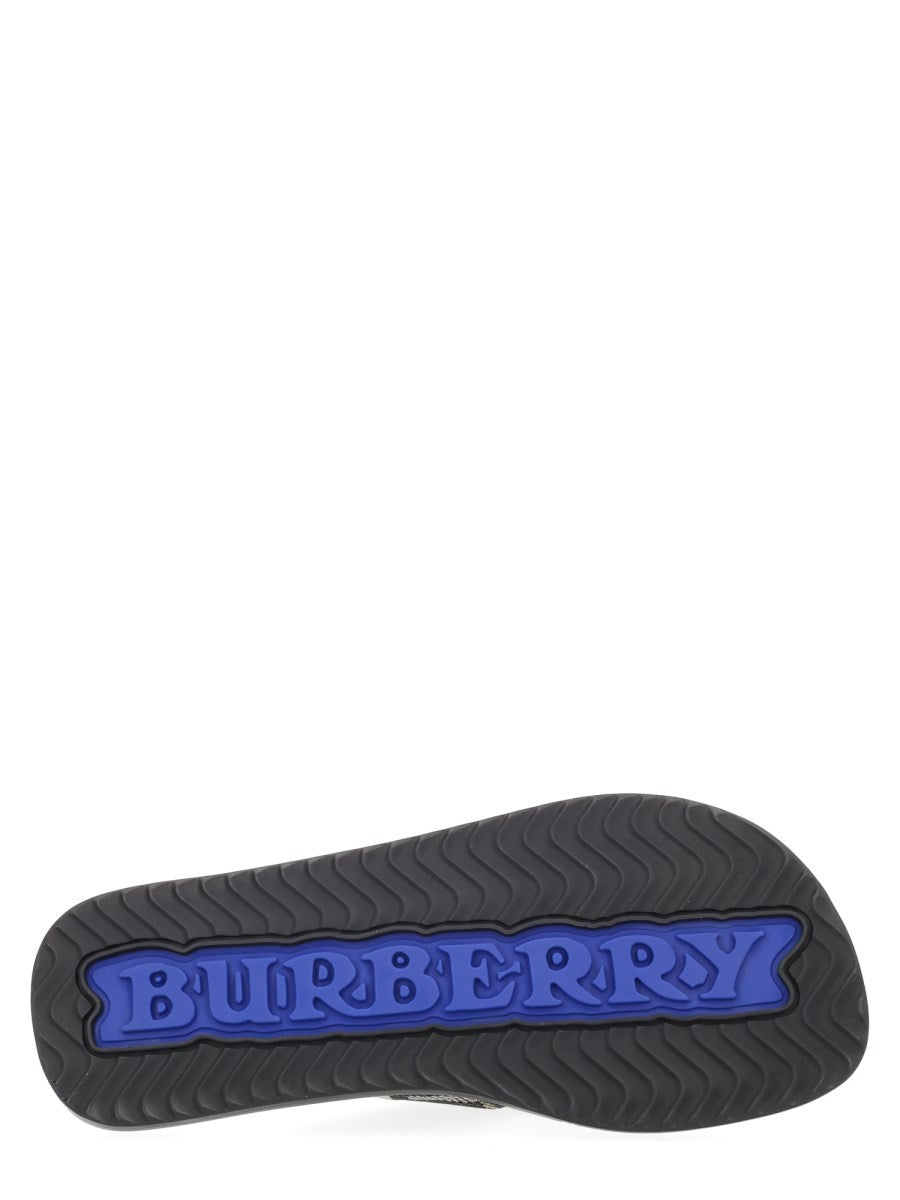Burberry Men's Sandalo Check Pavillon Multicolor
