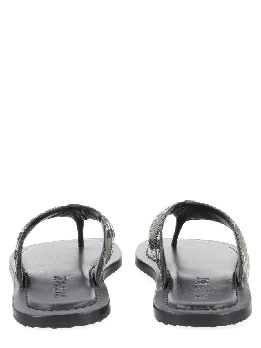 Burberry Men's Sandalo Check Pavillon Multicolor
