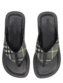 Burberry Men's Sandalo Check Pavillon Multicolor