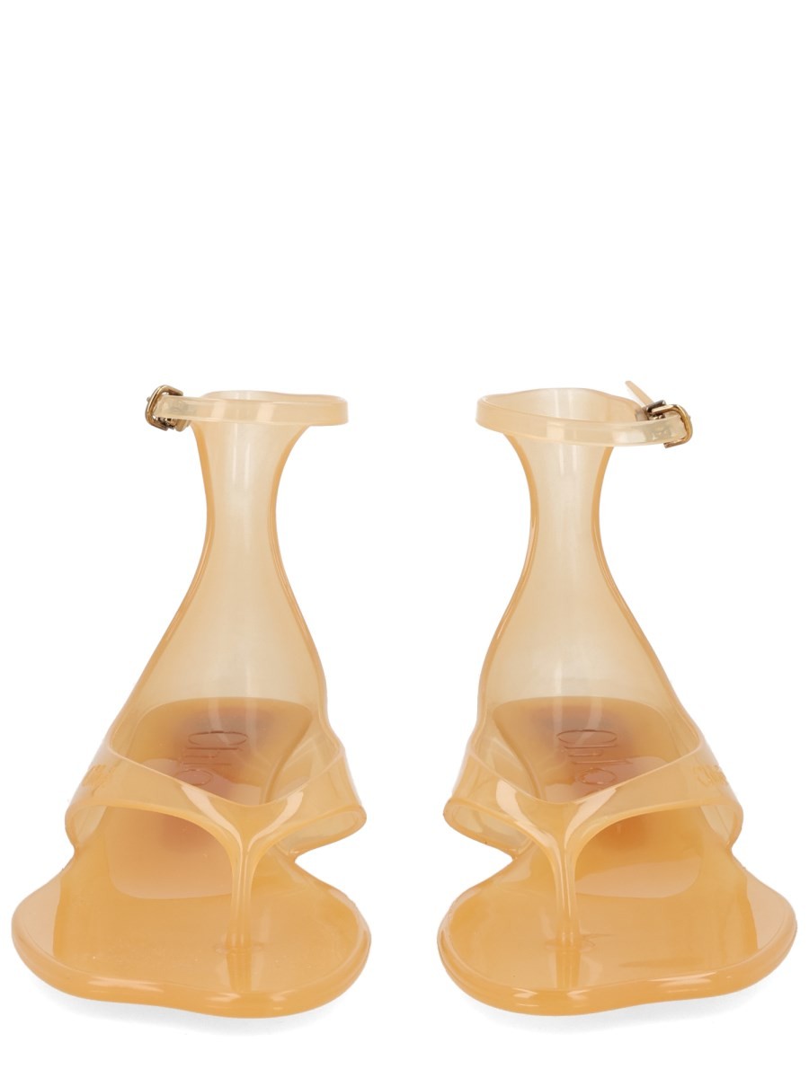 Chloé Women's Chloè Jelly Sandals Beige, view 3