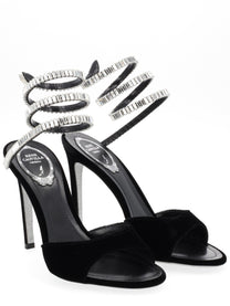 Rene Caovilla Women's Sandalo Cleo Spark Con Tacco Black
