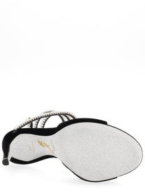 Rene Caovilla Women's Sandalo Cleo Spark Con Tacco Black