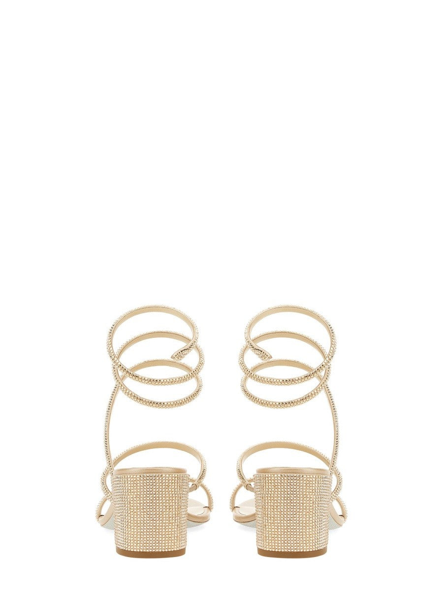 Rene Caovilla Women's Sandalo Cleo Con Tacco Beige