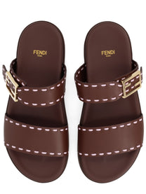 Fendi Women's Sandalo Fendi Feel Brown