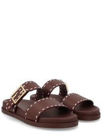 Fendi Women's Sandalo Fendi Feel Brown