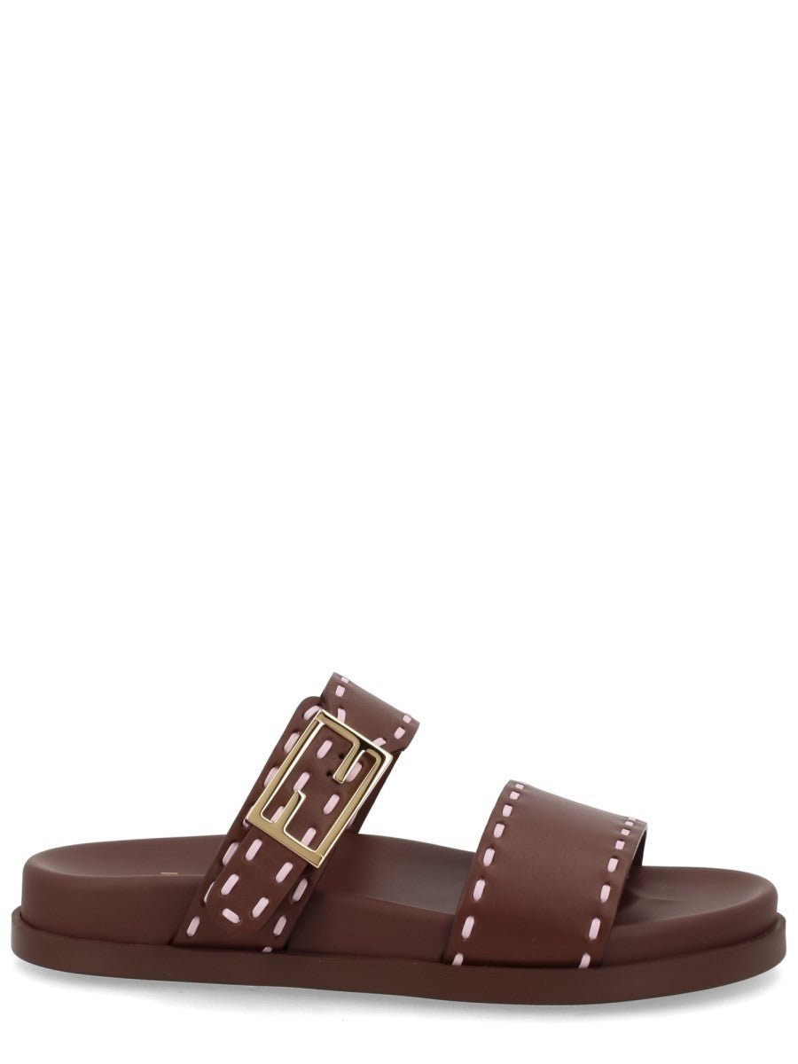 Fendi Women's Sandalo Fendi Feel Brown