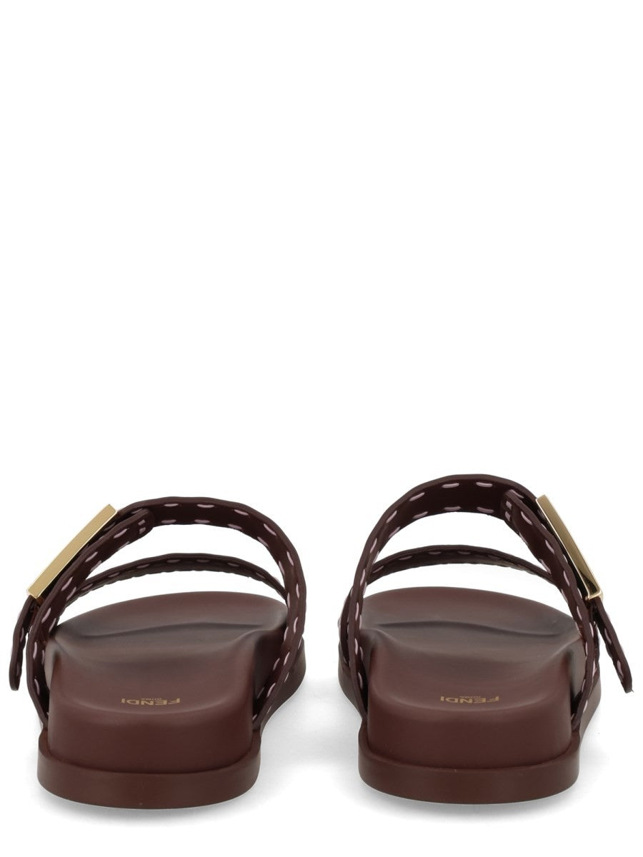 Fendi Women's Sandalo Fendi Feel Brown