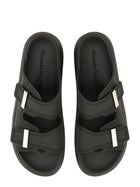 Alexander McQueen Men's Hybrid Double Buckle Sandals Black, view 6