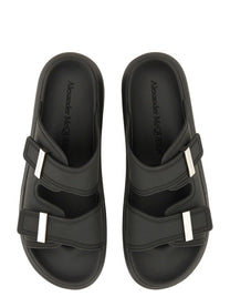 Alexander McQueen Men's Sandalo Hybrid Double Buckle Black