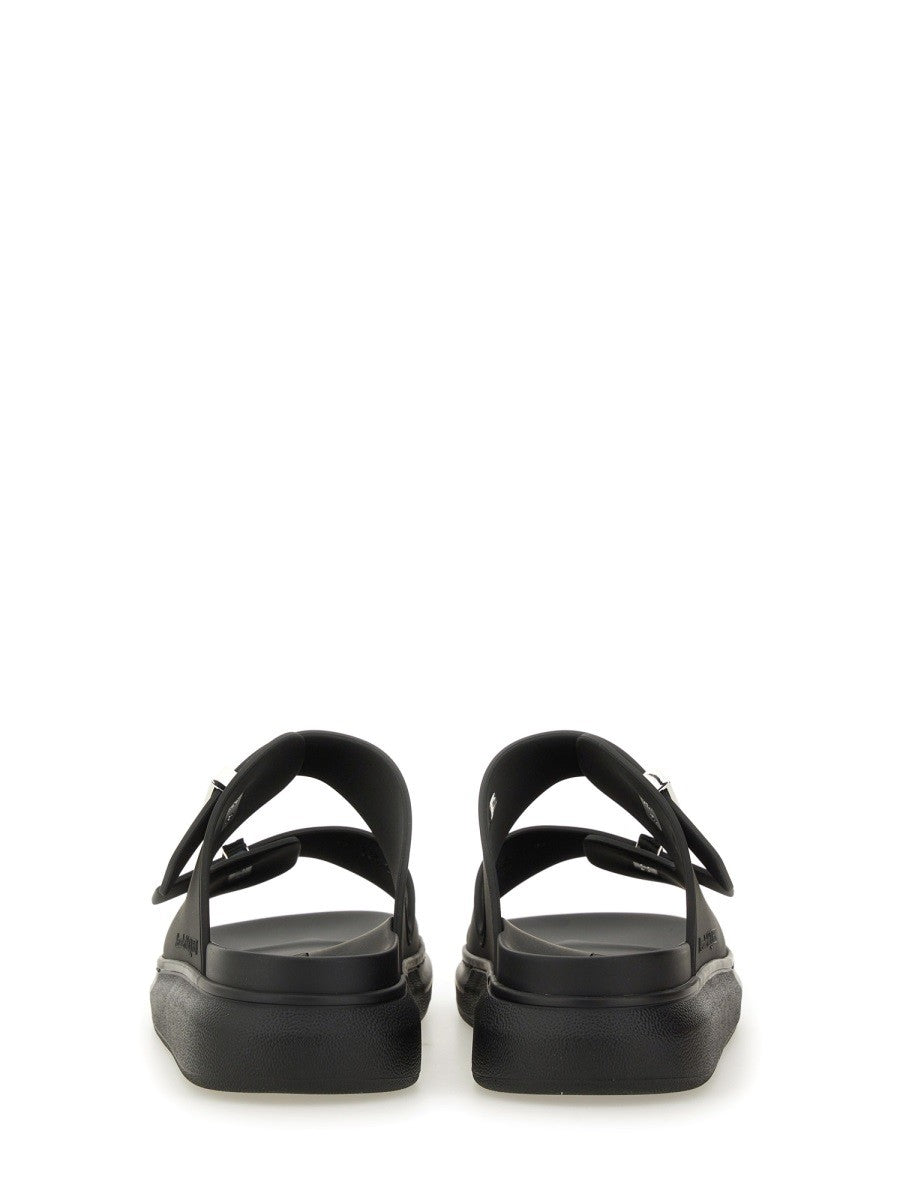 Alexander McQueen Men's Sandalo Hybrid Double Buckle Black