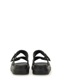 Alexander McQueen Men's Sandalo Hybrid Double Buckle Black