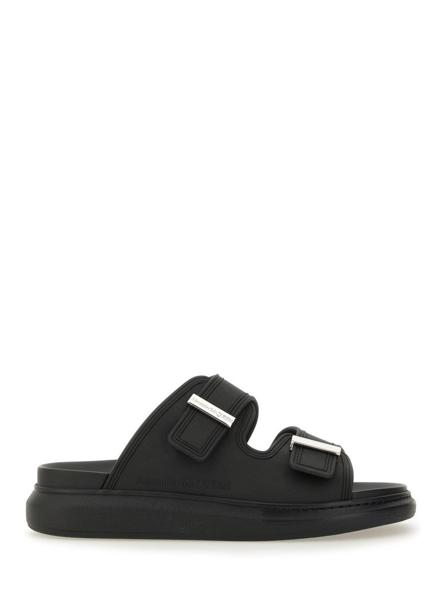 Alexander McQueen Men's Sandalo Hybrid Double Buckle Black