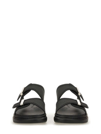 Alexander McQueen Men's Sandalo Hybrid Double Buckle Black