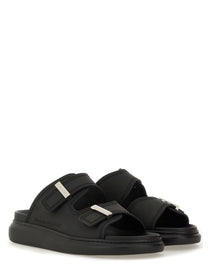 Alexander McQueen Men's Sandalo Hybrid Double Buckle Black