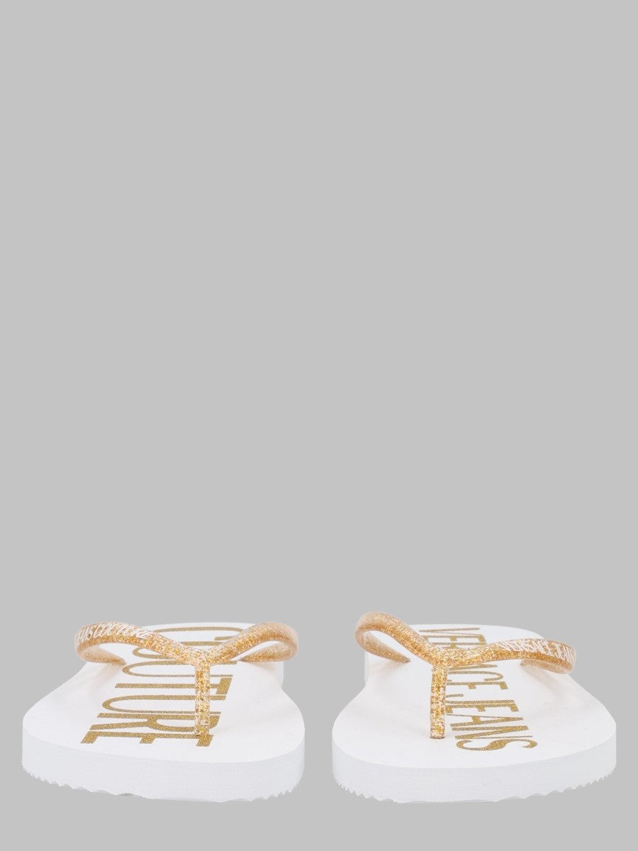 Versace Jeans Couture Women's Sandalo Infradito Con Gold