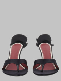 Magda Butrym Women's Sandalo Infradito in Raso Con Fiore Black