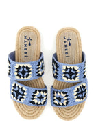 Manebi Women's Jute Sandals Blue, view 4