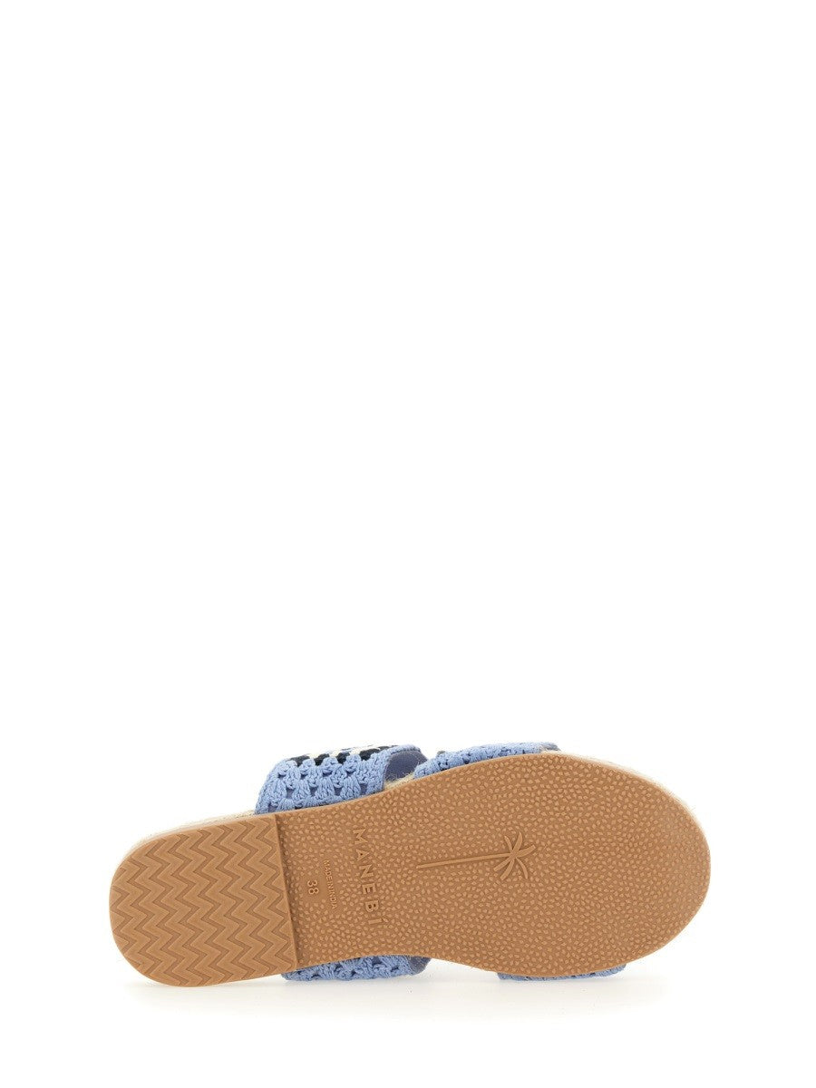 Manebi Women's Sandalo Jute Blue