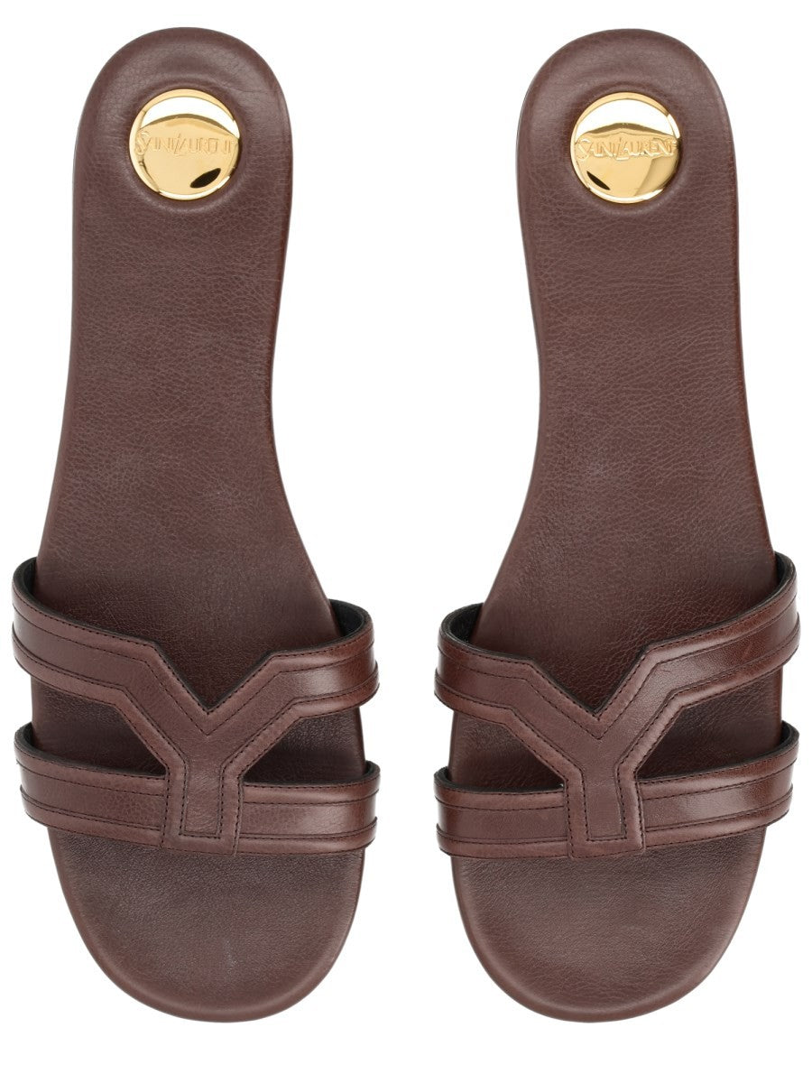 Saint Laurent Women's Sandalo Mabrouka Brown