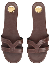 Saint Laurent Women's Sandalo Mabrouka Brown