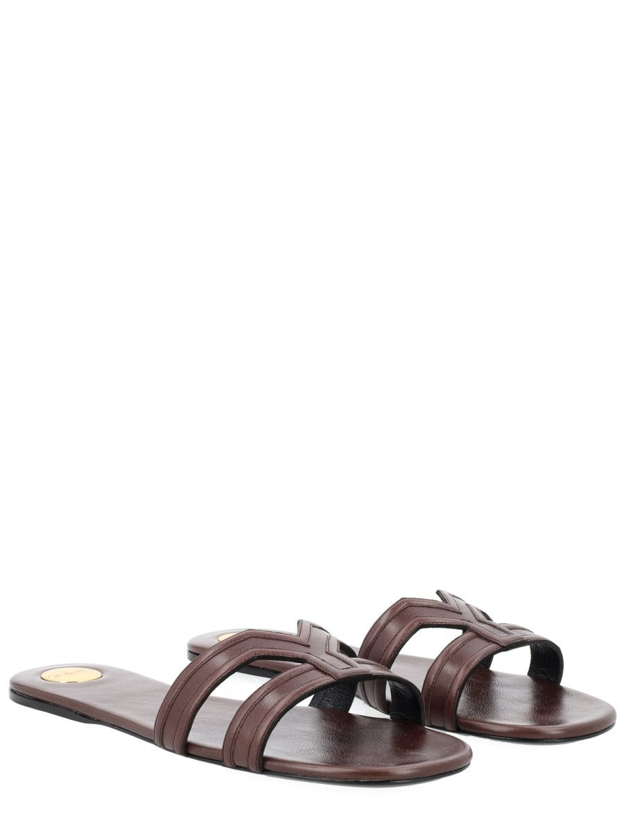 Saint Laurent Women's Sandalo Mabrouka Brown