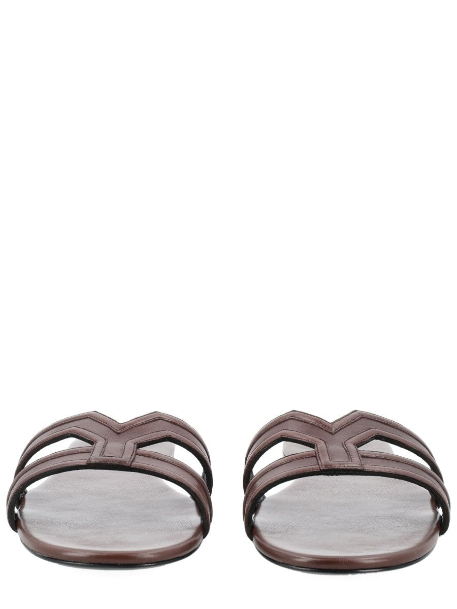 Saint Laurent Women's Sandalo Mabrouka Brown