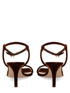 Gianvito Rossi Women's Velvet Mayfair Sandals Brown, view 2